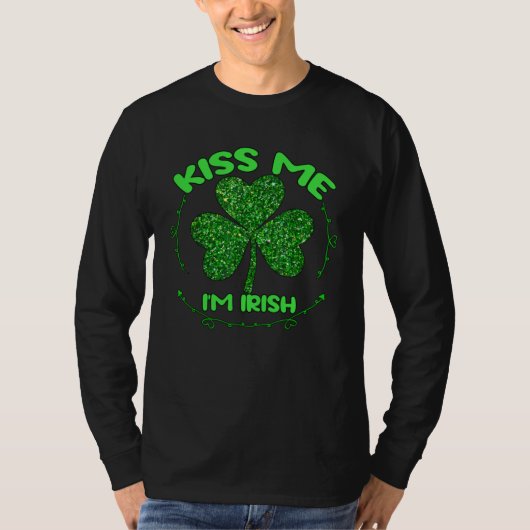 T-shirt Kiss Me I m Irish Saint Patrick Day Shamrock (Devant)