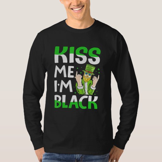 T-shirt Kiss Me Im Black Irish (Devant)