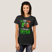 T-shirt Kiss Me I'm Black Irish St Patricks Day American A (Devant entier)