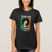T-shirt Kiss Me I'm Black Irish St Patricks Day Black Wome (Devant)