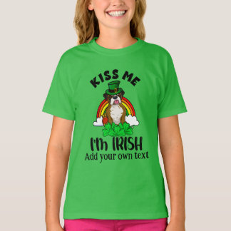 T-shirt Kiss Me I'm Irish, Funny St. Patrick's Day Puppy