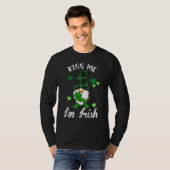 T-shirt Kiss Me I'm Irish Gnome Shamrock C Saint Patrick D (Devant entier)