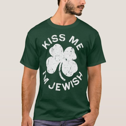 T-shirt Kiss Me Im Juif Saint Patrick Day Cadeau (Devant)