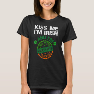 T-shirt Kiss Me Iu2019m Shamrock irlandais et vacciné St P