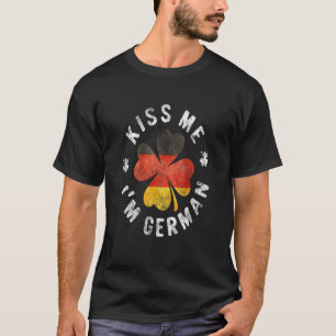 T-shirt Kiss Me Je suis Allemand St Patrick's Day Allemagn