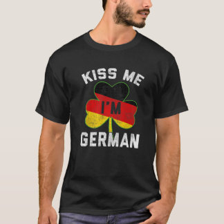T-shirt Kiss Me Je suis Allemand St Patrick's Day Allemagn