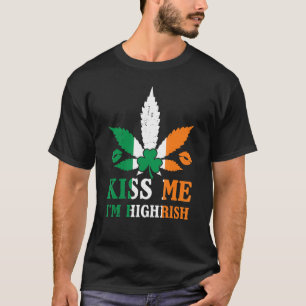 T-shirt Kiss Me Je suis Highrish Shamrock irlandaise St pa