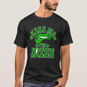 T-shirt Kiss Me Je suis Irlandais Drapeau C Saint Patrick 