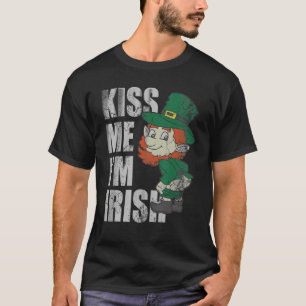 T-shirt Kiss Me Je suis Irlandais Leprechaun Casquette Hap