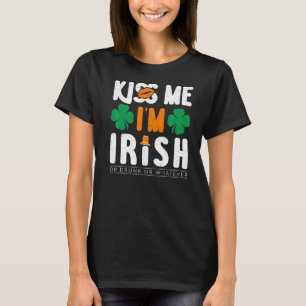 T-shirt Kiss Me Je suis Irlandais Saint Patrick Day