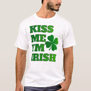 T-shirt Kiss Me Je suis Irlandais - Shamrock de la Saint P