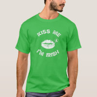 Kiss Me Je suis Irlandais Shamrock-Vert Funny Sain