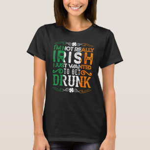 T-shirt Kiss Me Je suis Irlandais St Patrick Day Drunk Biè