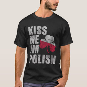 T-shirt Kiss Me Je suis Polonais St Patrick's Day Fagged T