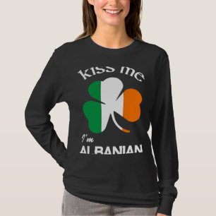 T-shirt Kiss Me Je suis Shamrock albanais Albanie St Patri