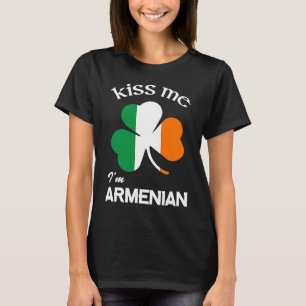 T-shirt Kiss Me Je suis Shamrock arménien Arménie St Patri