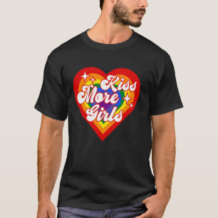 T-shirt Kiss More Girls Lesbian LGBT Pride et Gay Couple