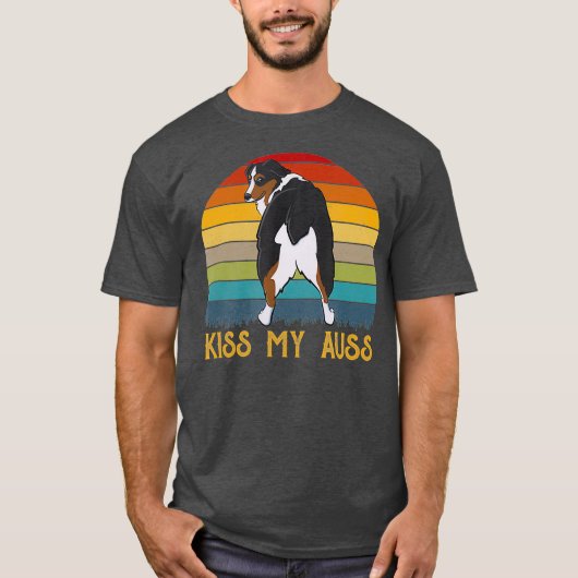 T-shirt Kiss My Auss Funny Aussie Maman Aussie Propriétair (Devant)