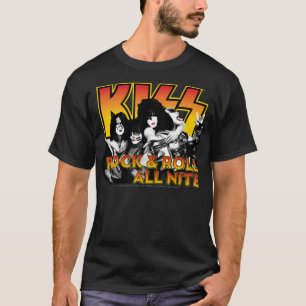 T-shirt KISS Rock Band Rock &amp ; Roll All Nite Spaceman 