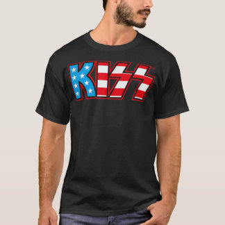 T-shirt KISS unisex enfant Classic KISS USA Logo T Shirt,