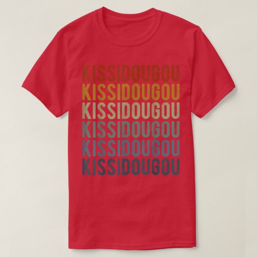 T-shirt Kissidougou City Guinée Rétro (Design devant)