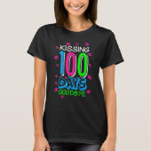 T-shirt Kissing 100 Days Goodbye 100th Day Of School Teach (Devant)