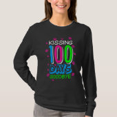 T-shirt Kissing 100 Days Goodbye 100th Day Of School Teach (Devant)
