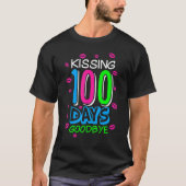 T-shirt Kissing 100 Days Goodbye 100th Day Of School Teach (Devant)