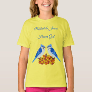 T-shirt Kissing Blue Jays Mariage de automne Flower Person