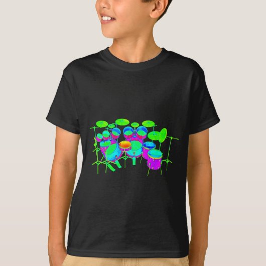 T-shirt Kit coloré de tambour (Devant)