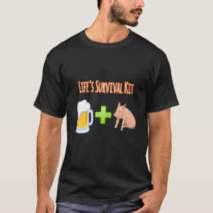 T-shirt Kit de survie Bière plus Cochons design
