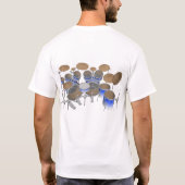 T-shirt Kit de tambour de 10 morceaux : Gradient bleu : (Dos)