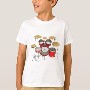 T-shirt Kit de tambour rouge :