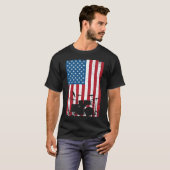 T-shirt Kit tambour American Flag 4 juillet (Devant entier)