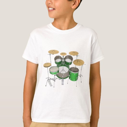 T-shirt Kit Tambour vert : (Devant)