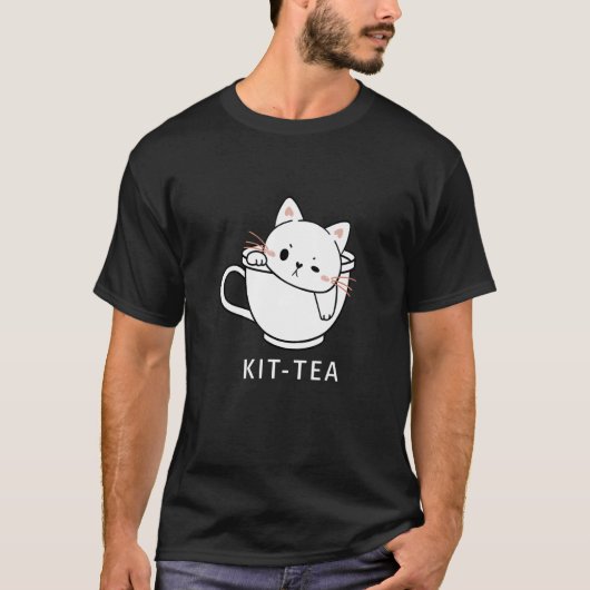 T-shirt Kit Tea Chat Mignon Et Chat Tea 2 (Devant)