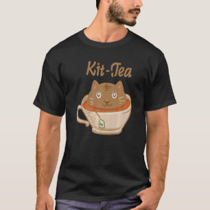 T-shirt Kit Thé Boisson Thé Thé Lover amoureux des chats C
