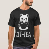 T-shirt Kit Thé Cute Kitten Et Chat (Devant)