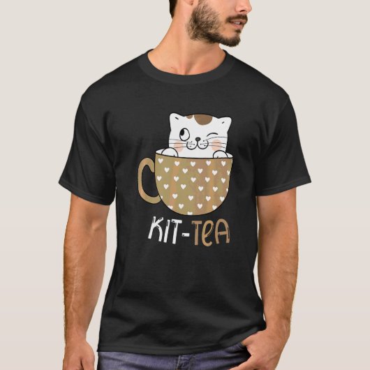 T-shirt Kit Thé Pour Thé Thé Chat Chat (Devant)
