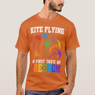 T-shirt Kite Flying Freedomhrowback Hobby Colorful Kite gi