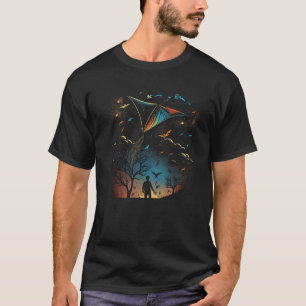 T-shirt Kite Flying Graphic Tee - shirts pour hommes femme