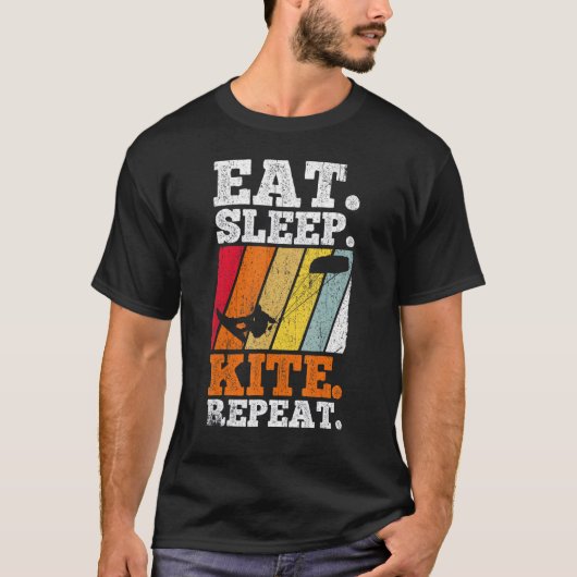 T-shirt Kiteboard Kiteboard Eat Sleep Kite Kitesurf (Devant)