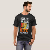 T-shirt Kiteboard Kiteboard Eat Sleep Kite Kitesurf (Devant entier)