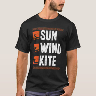 T-shirt Kiteboard Vintage Sund Vent Kite Kitesurf Ki