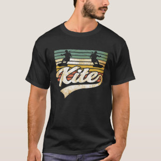 T-shirt Kitesurf Design Né À Kite Retro Surf Kiteb