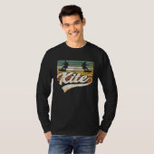 T-shirt Kitesurf Design Né À Kite Retro Surf Kiteb (Devant entier)