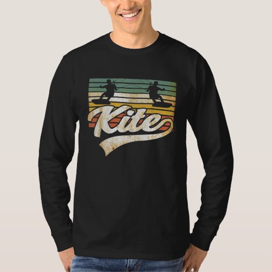 T-shirt Kitesurf Design Né À Kite Retro Surf Kiteb (Devant)