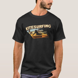 T-shirt Kitesurf kites kiteboard retro kiteboarder w