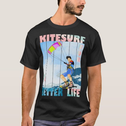 T-shirt kitesurf pour une vie meilleure (Devant)