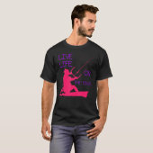 T-shirt Kitesurfer Riding A Wave Live Life On The Edge Pin (Devant entier)